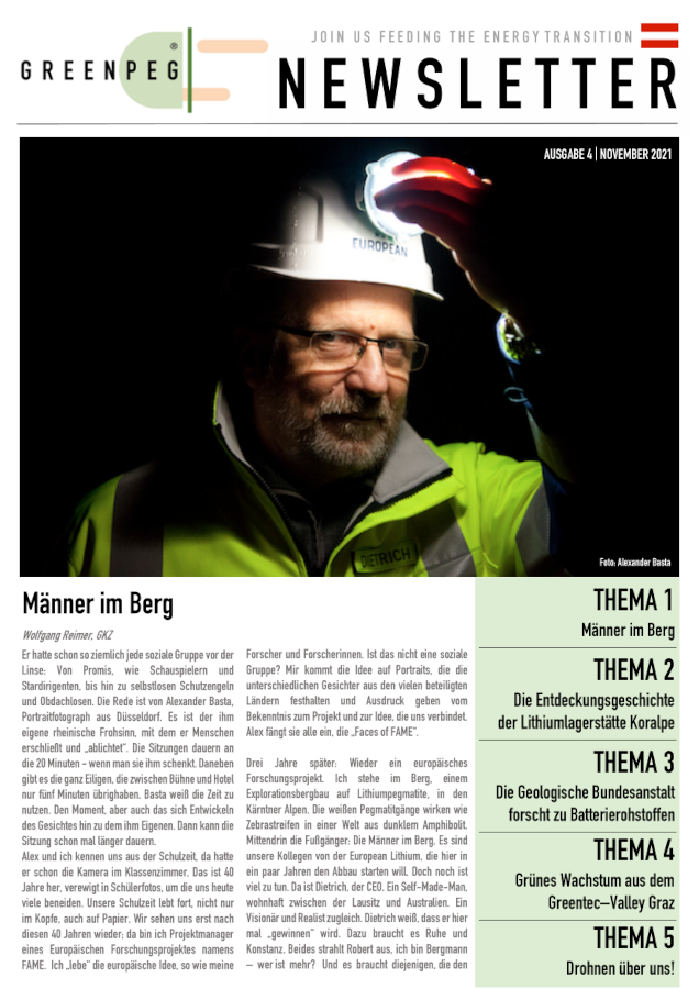 GREENPEG Newsletter Spezial Österreich November 2021